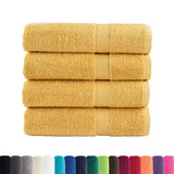 Vidaxl Bath Towels Solund 4 PCS 600 g M² 100x150 cm gullfarget