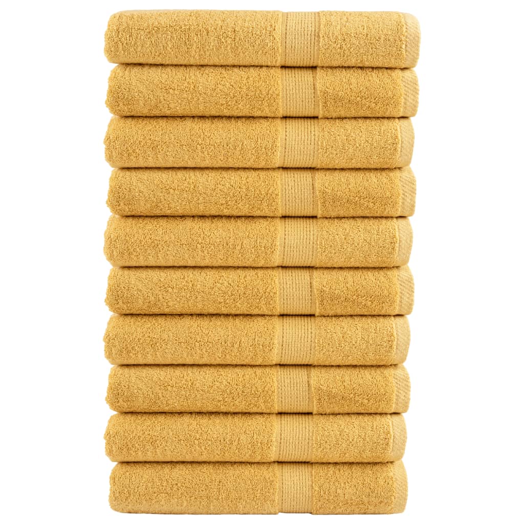 Vidaxl Sauna Cloths Solund 10 PCS 600 G m² 80x200 cm gullfarget