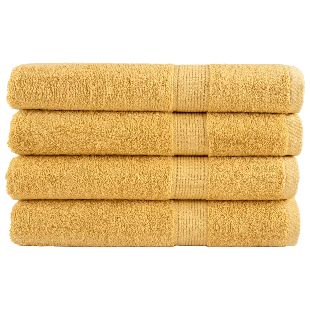 Vidaxl Toallas Solund 4 PCS 600 g m² 100x200 cm de color oro