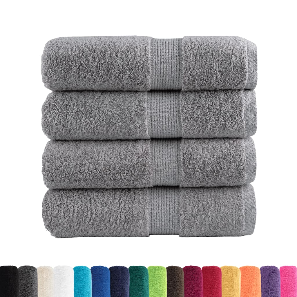 Vidaxl Guest wipes Solund 4 pcs 600 g m² 30x30 cm Gray