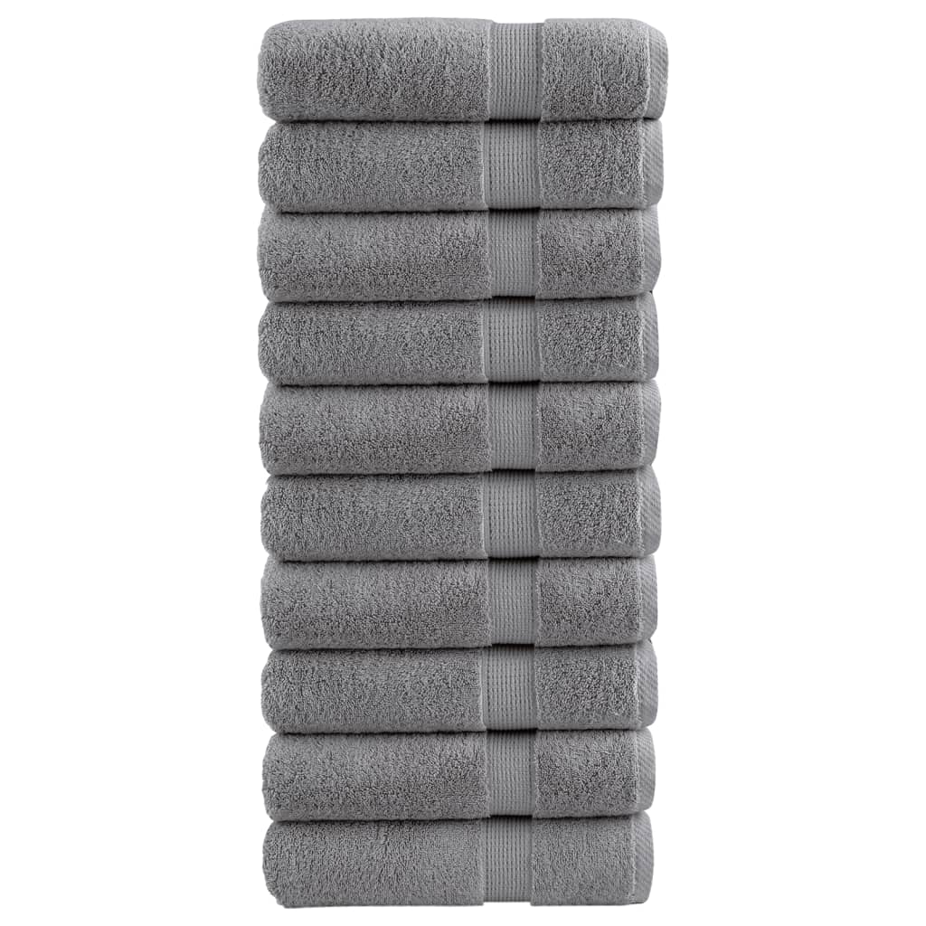 Vidaxl Towels Solund 10 pcs 600 g m² 50x100 cm Gray