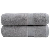 Vidaxl Bad Towel loliten 2 PCs 600 g m² Wéi 70440 cm Grey