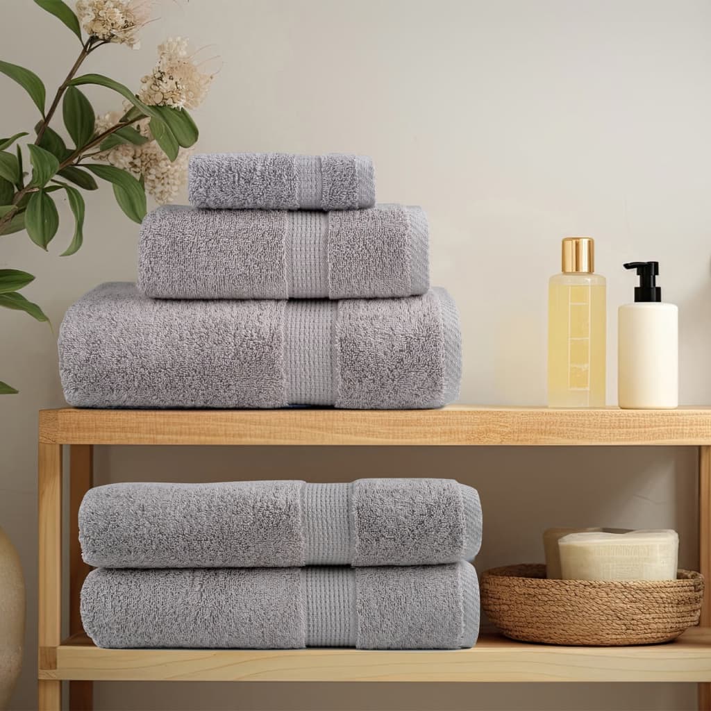 Vidaxl Bath towels Solund 2 pcs 600 g m² 100x150 cm gray