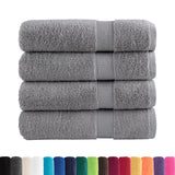 Serviettes de bain vidaxl solund 4 pcs 600 g m² 100x150 cm gris