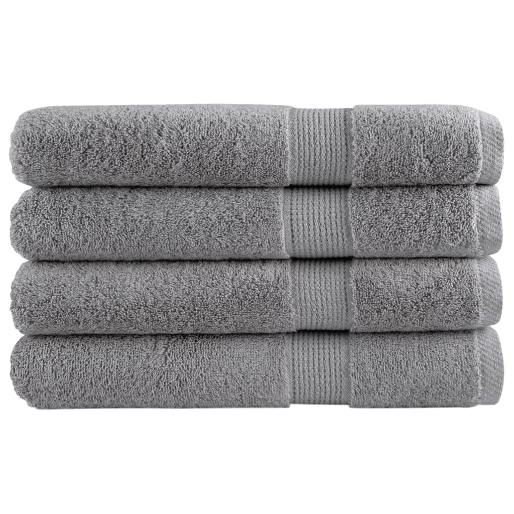 Vidaxl Towels Solund 4 pcs 600 g m² 100x200 cm Gray