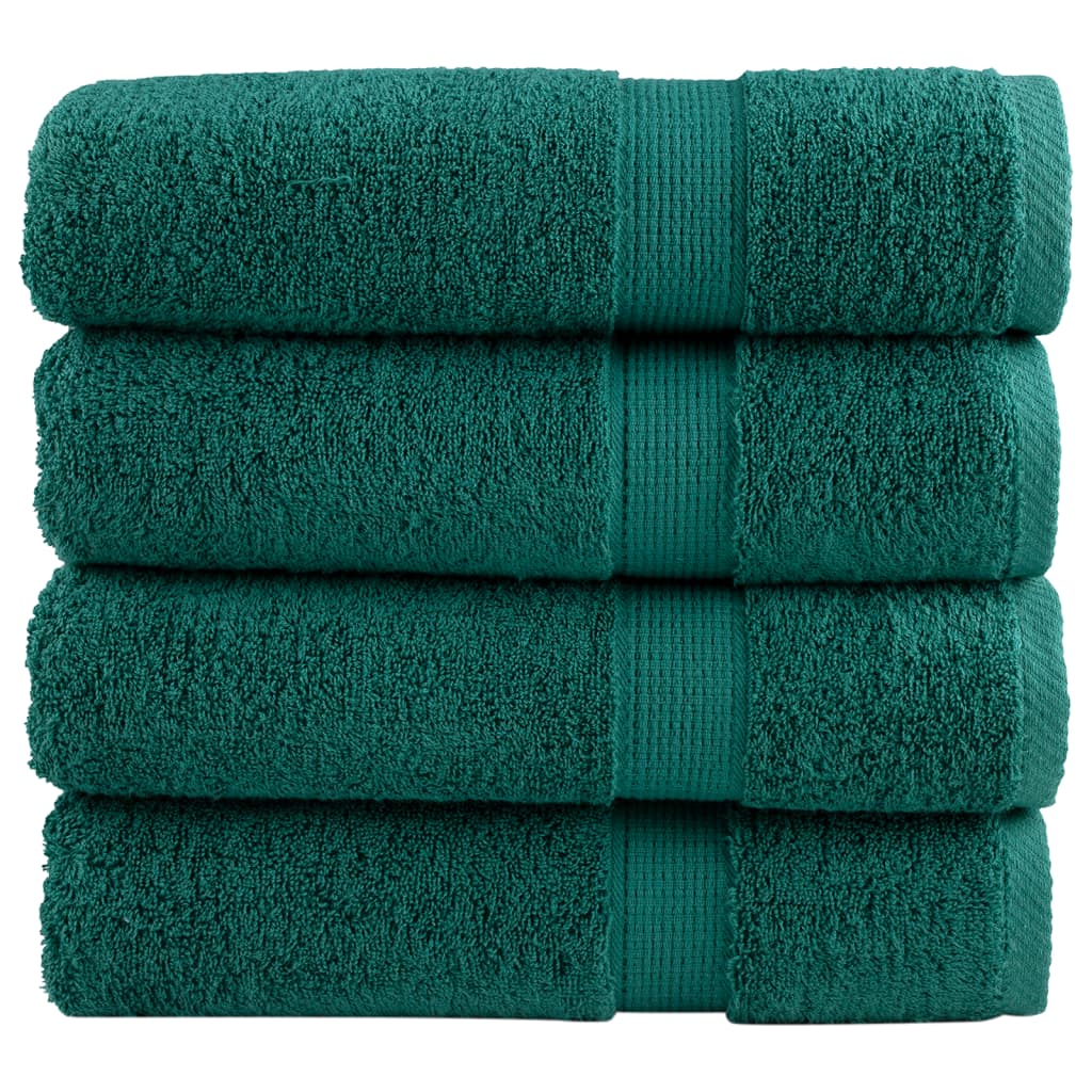 Vidaxl Asciugamani da bagno Solundio 4 ST 600 g M² 70x140 cm Verde