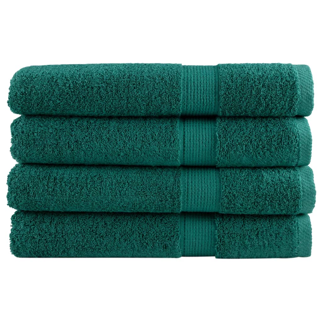 Serviettes Vidaxl Solund 4 pcs 600 g m² 100x200 cm vert