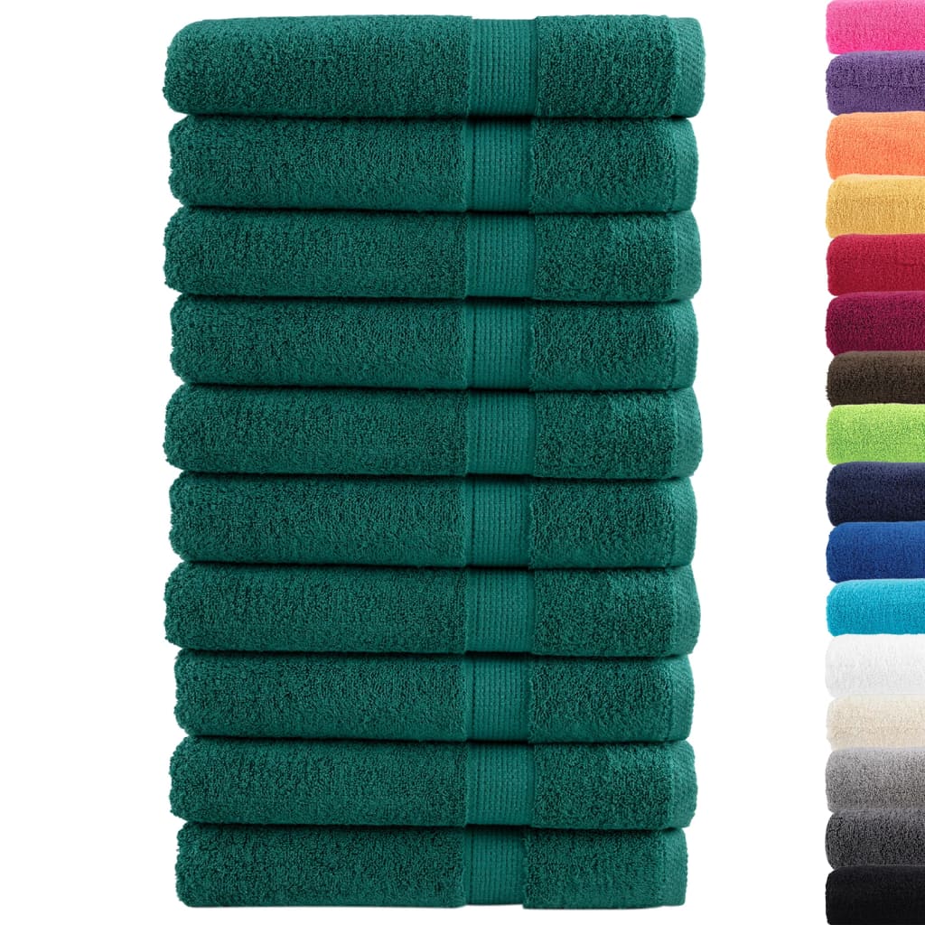 Vidaxl Towels Solund 10 st 600 g m² 100x200 cm green