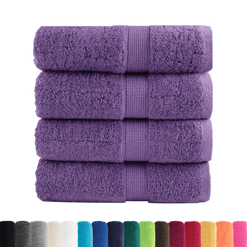 Vidaxl Guest wipes Solund 4 pcs 600 g m² 30x50 cm Purple