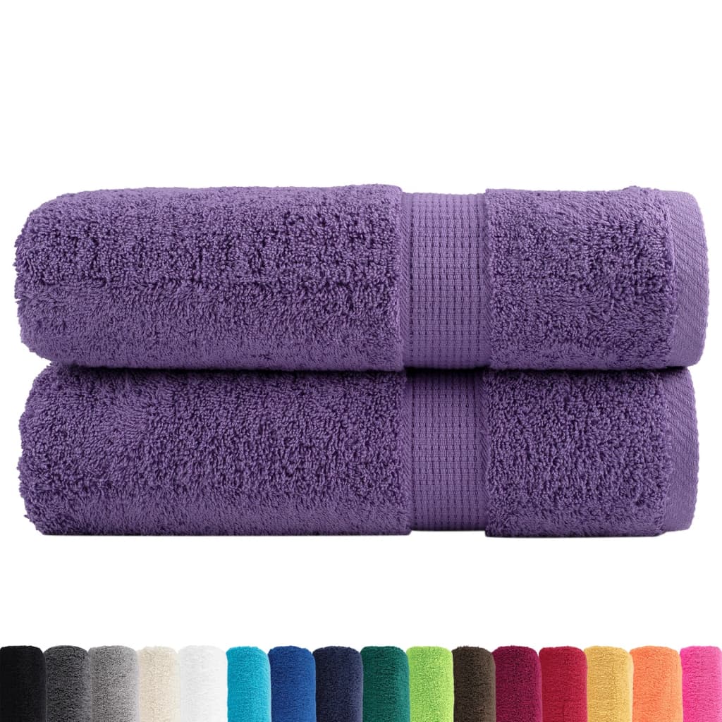 Serviettes de bain Vidaxl Solund 2 pcs 600 g m² 70x140 cm violet