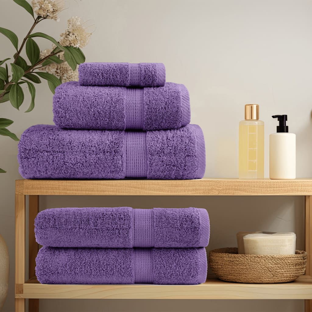 Vidaxl asciugamani da bagno solund 2 pezzi 600 g m² 70x140 cm viola