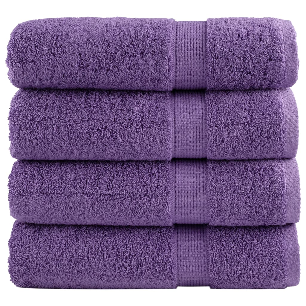 Serviettes de bain vidaxl solund 4 pcs 600 g m² 70x140 cm violet