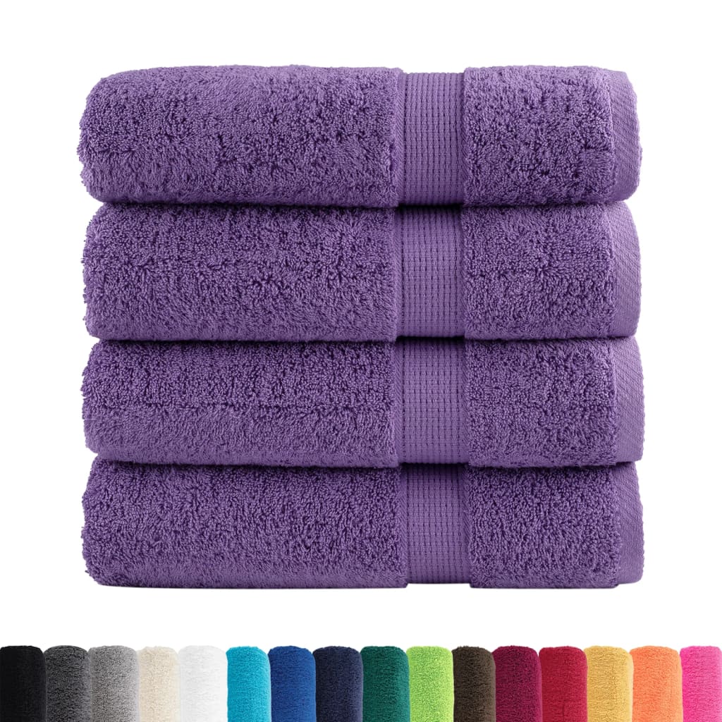 VIDAXL ASCOLLI DA BACCHI SOLUND 4 PCS 600 G M² 70X140 CM Purple