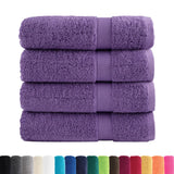 Serviettes de bain vidaxl solund 4 pcs 600 g m² 70x140 cm violet