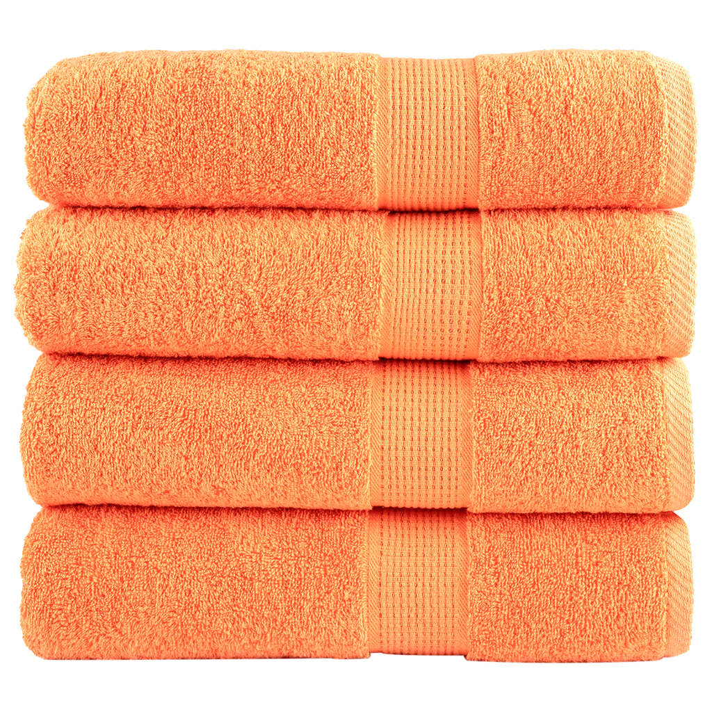 Vidaxl Bath towels Solund 4 pcs 600 g m² 70x140 cm orange