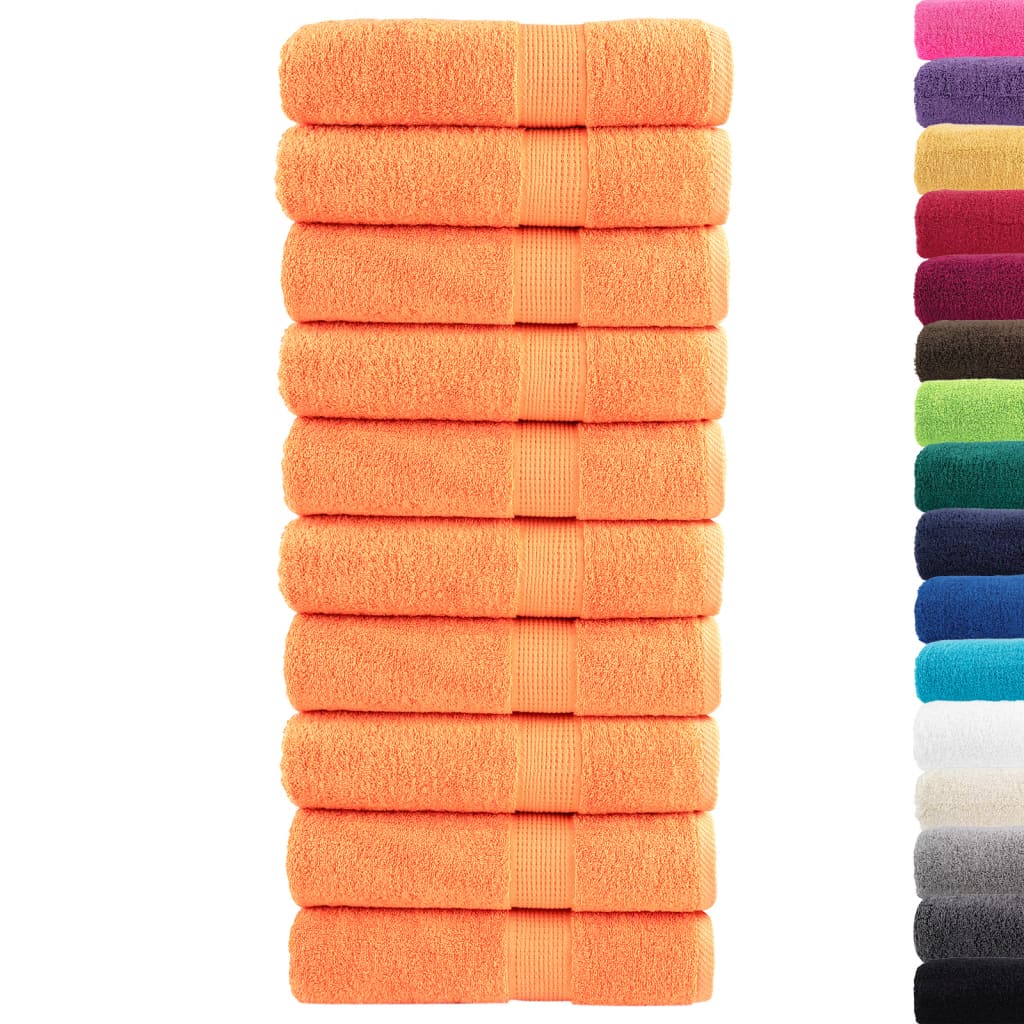 Vidaxl Bath towels Solund 10 pcs 600 g m² 70x140 cm orange