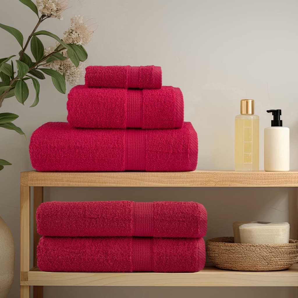 Vidaxl Bath Towels Solund 2 PCS 600 g M² 70x140 cm rød