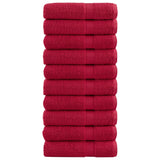 Vidaxl Bath Towels Solund 10 St 600 G m² 70x140 cm rød