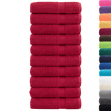 Vidaxl Bath Towels Solund 10 St 600 G m² 70x140 cm rød