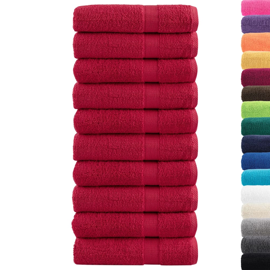 Vidaxl Bath towels Solund 10 st 600 g m² 100x150 cm