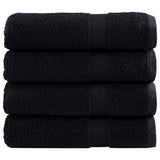 Vidaxl Bad Towel Folits 4 PCS 600 g m² 740 cm Schwaarz