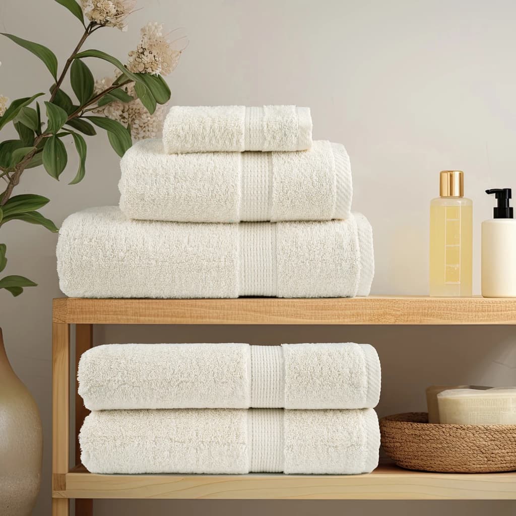 Vidaxl Bath towels Solund 10 pcs 600 g m² 70x140 cm cream -colored