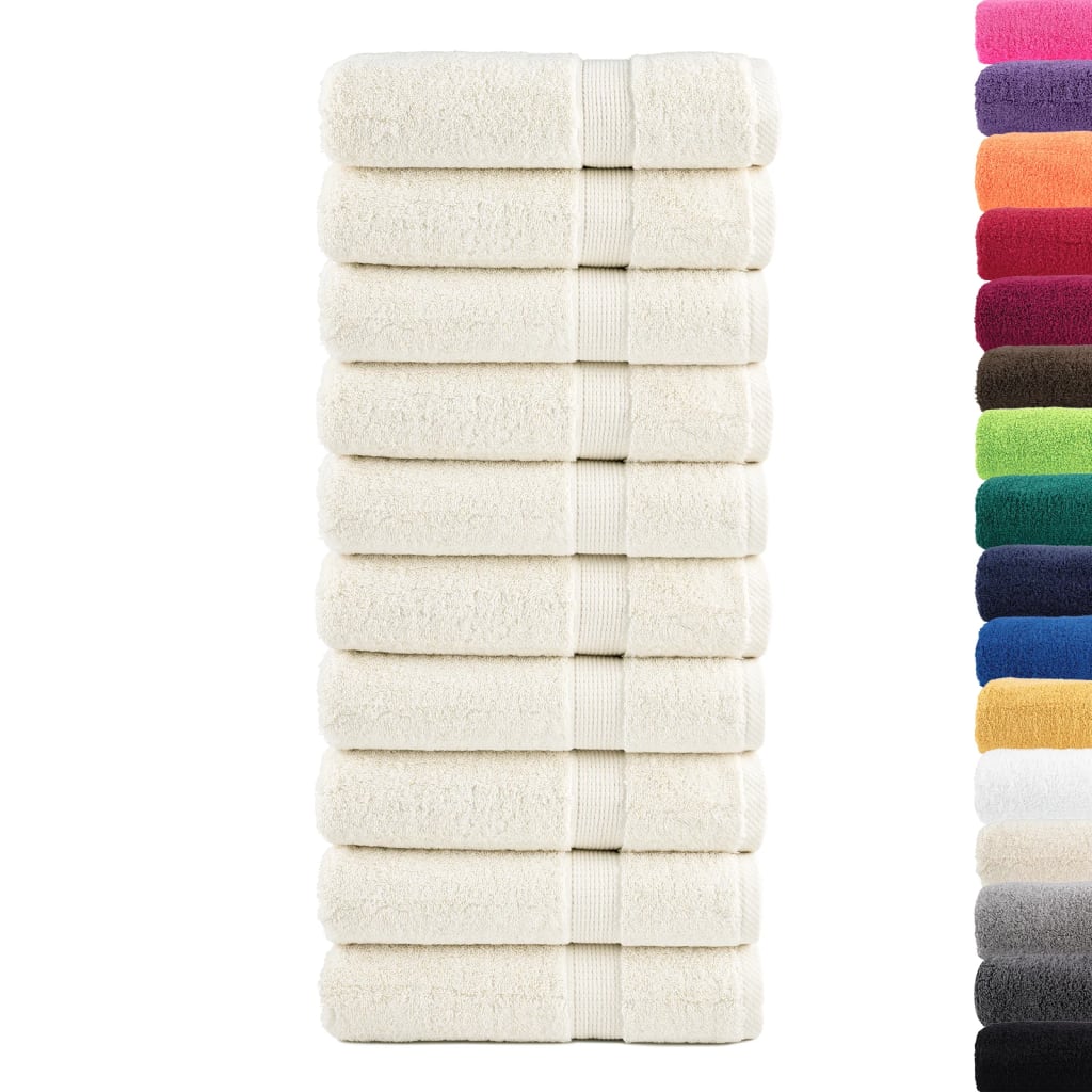 Vidaxl Bath towels Solund 10 st 600 g m² 100x150 cm