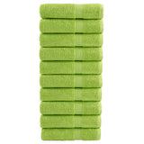 Toallas de baño Vidaxl Solund 10 PCS 600 g m² 70x140 cm de manzana verde