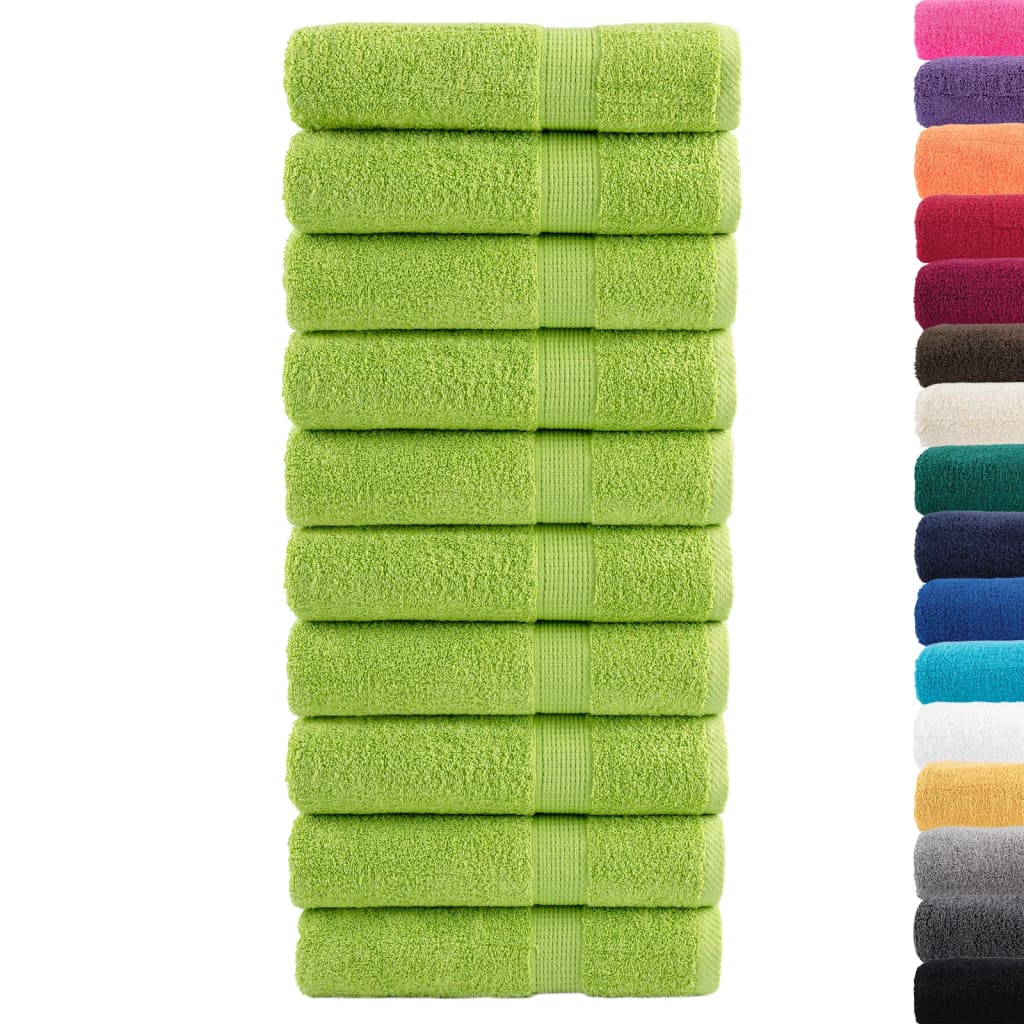 Vidaxl Bath Towels Solund 10 PCS 600 G M² 70x140 cm Apple Green