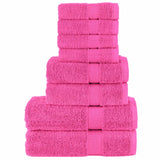 Vidaxl 8-piece towel set Solund 600 g m² pink