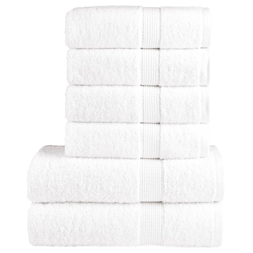 Vidaxl 6-piece towel set Solund 600 g m² White