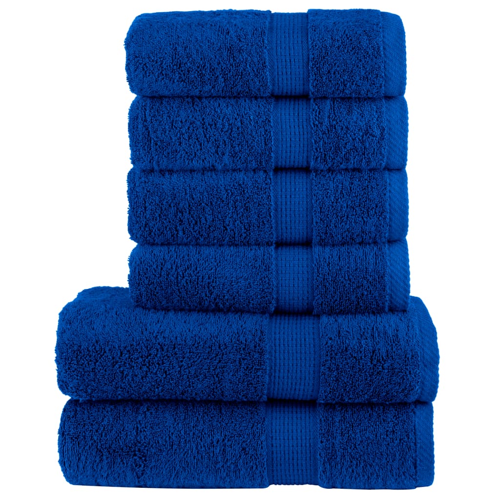 VIDAXL 6-teiliger Handtuch Set Solund 600 g m² Blau