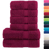 Vidaxl Set serviette de 6 pièces Solund 600 g m² Bordeaux rouge