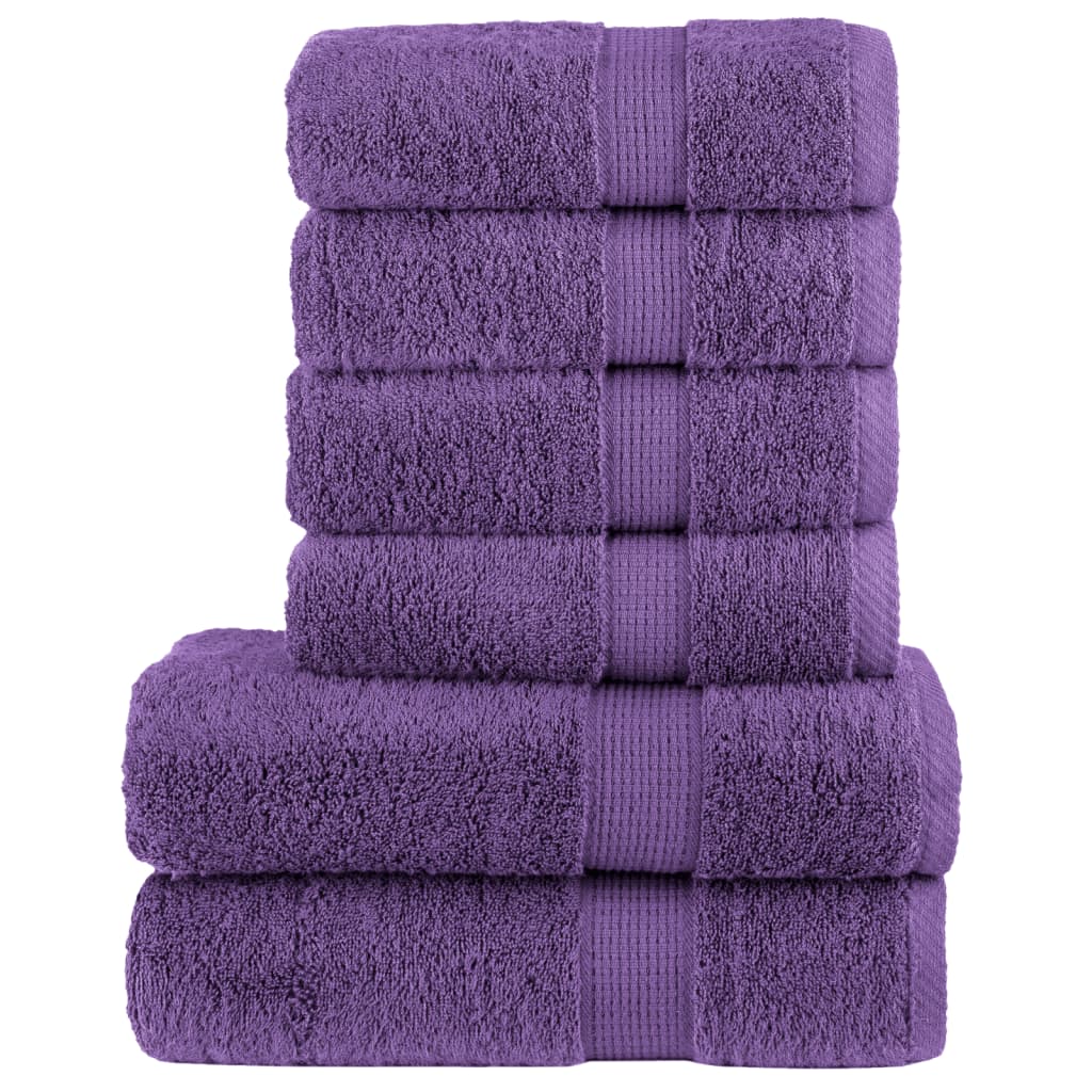 Vidaxl 6-piece towel set Solund 600 g m² Purple