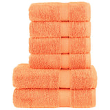 Vidaxl 6-piece towel set Solund 600 g m² Orange