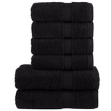 Vidaxl 6-piece towel set Solund 600 g m² Black