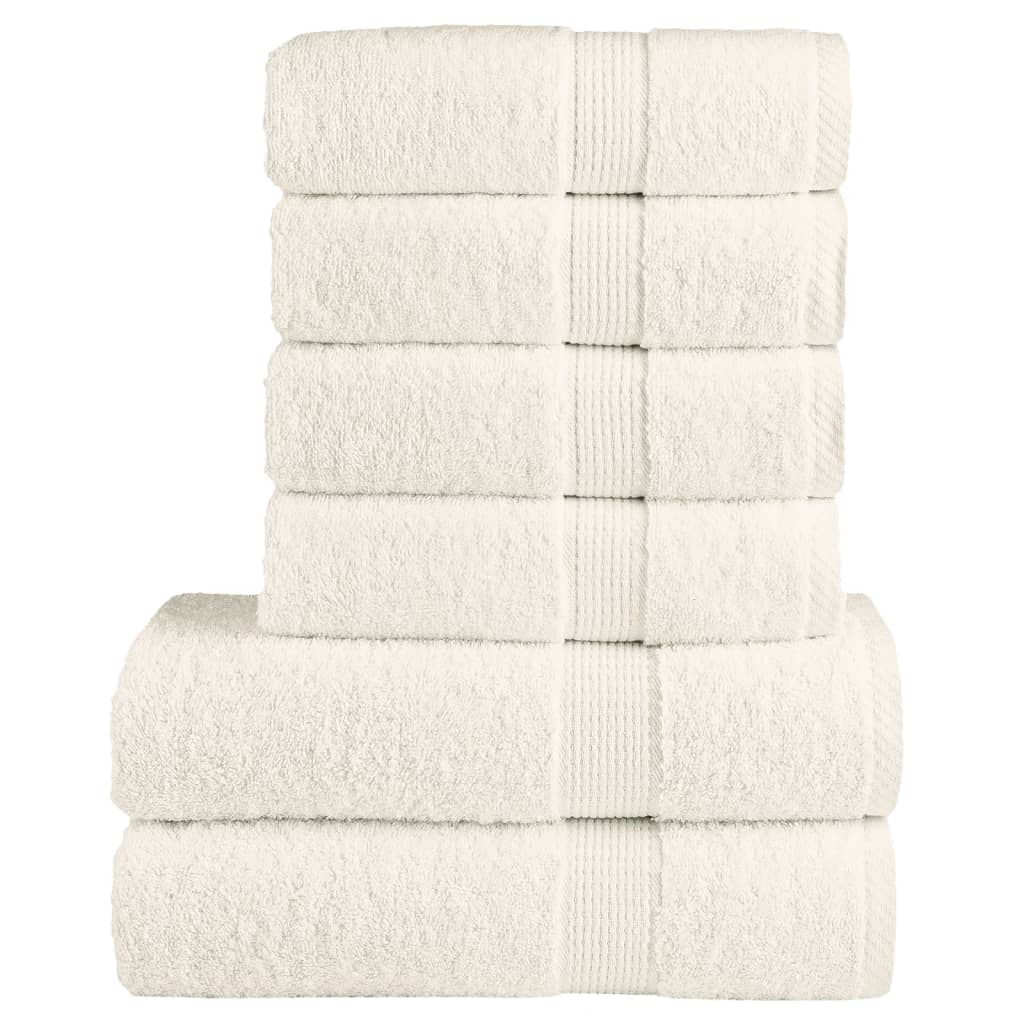 Vidaxl 6-piece towel set Solund 600 g m² cream-colored