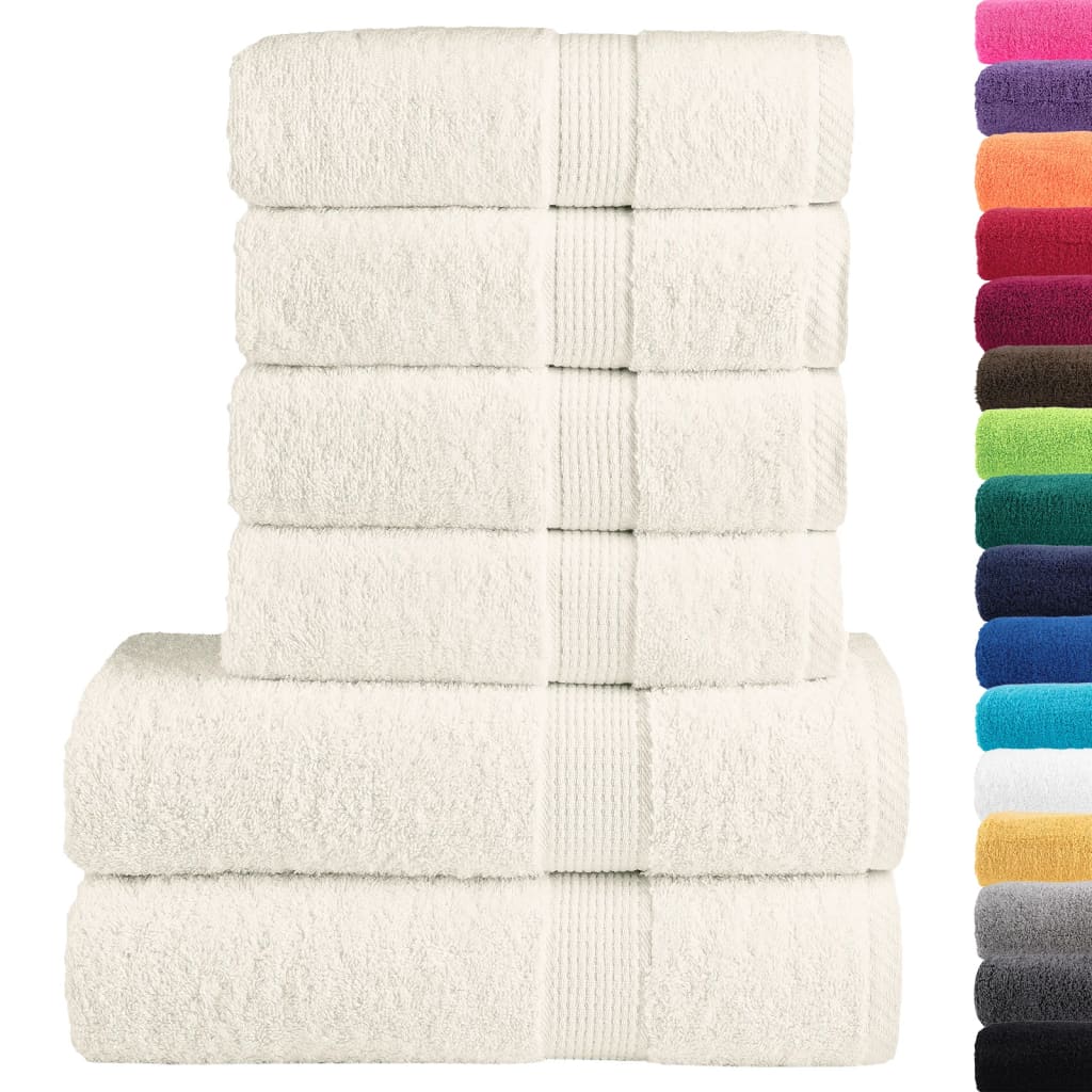 Vidaxl 6-piece towel set Solund 600 g m² cream-colored