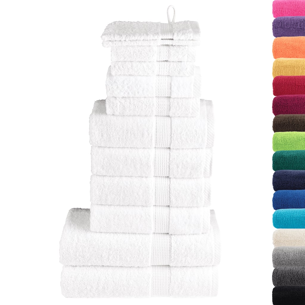 Vidaxl 12-piece towel set Solund 600 g m² White