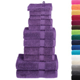 Vidaxl 12-piece towel set Solund 600 g m² Purple