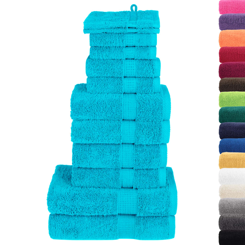 Vidaxl 12-piece towel set Solund 600 g m² Turquoise