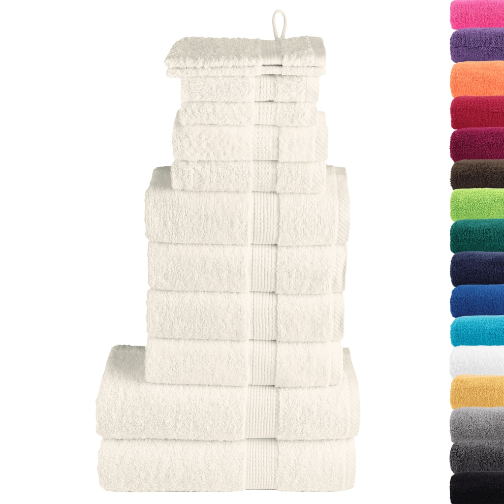 Vidaxl 12-piece towel set Solund 600 g m² cream-colored