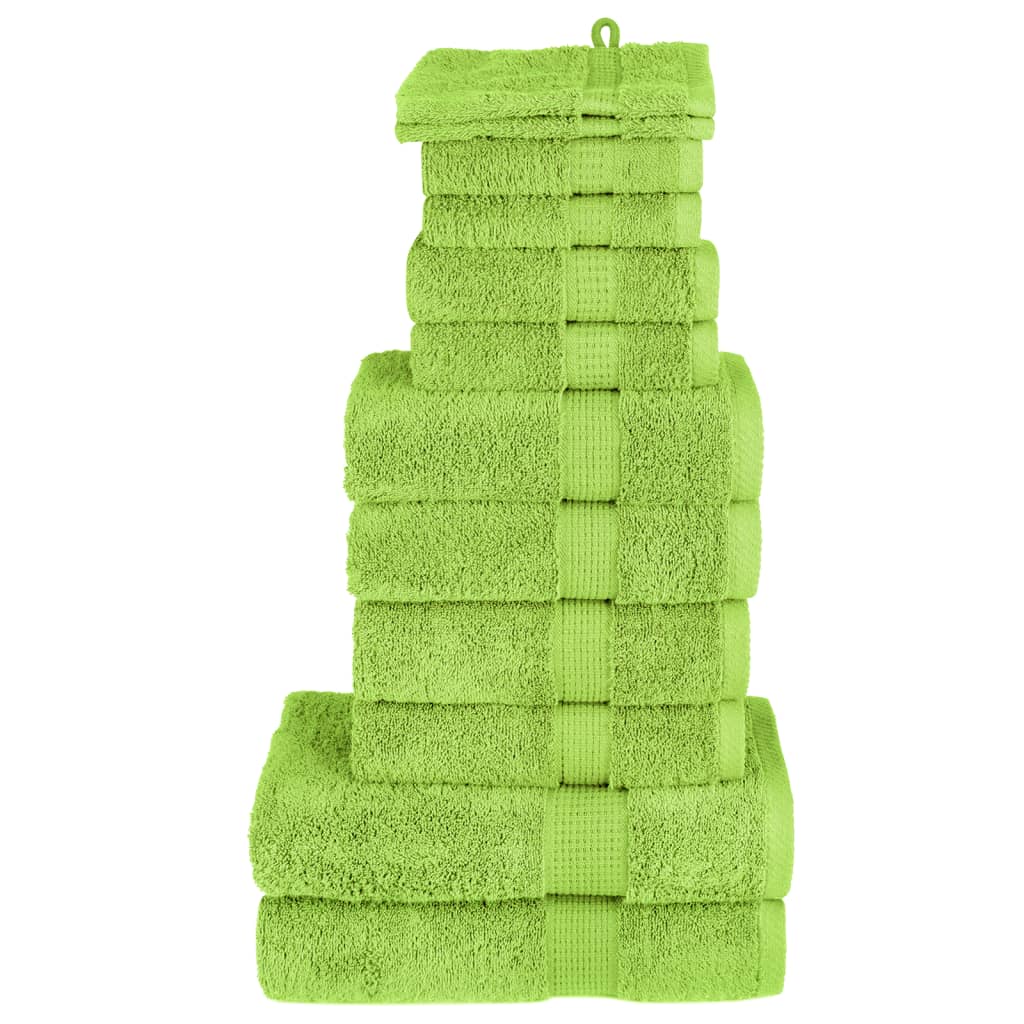 Vidaxl de 12 piezas Solund de toallas de 600 g m² verde