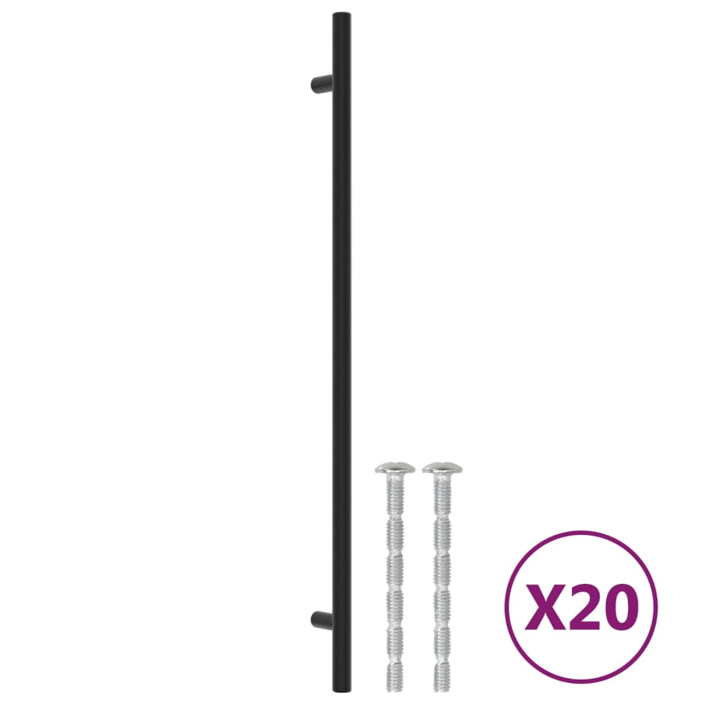 Bidaxl hanterar 20 ST 320 mm rostfritt stål svart