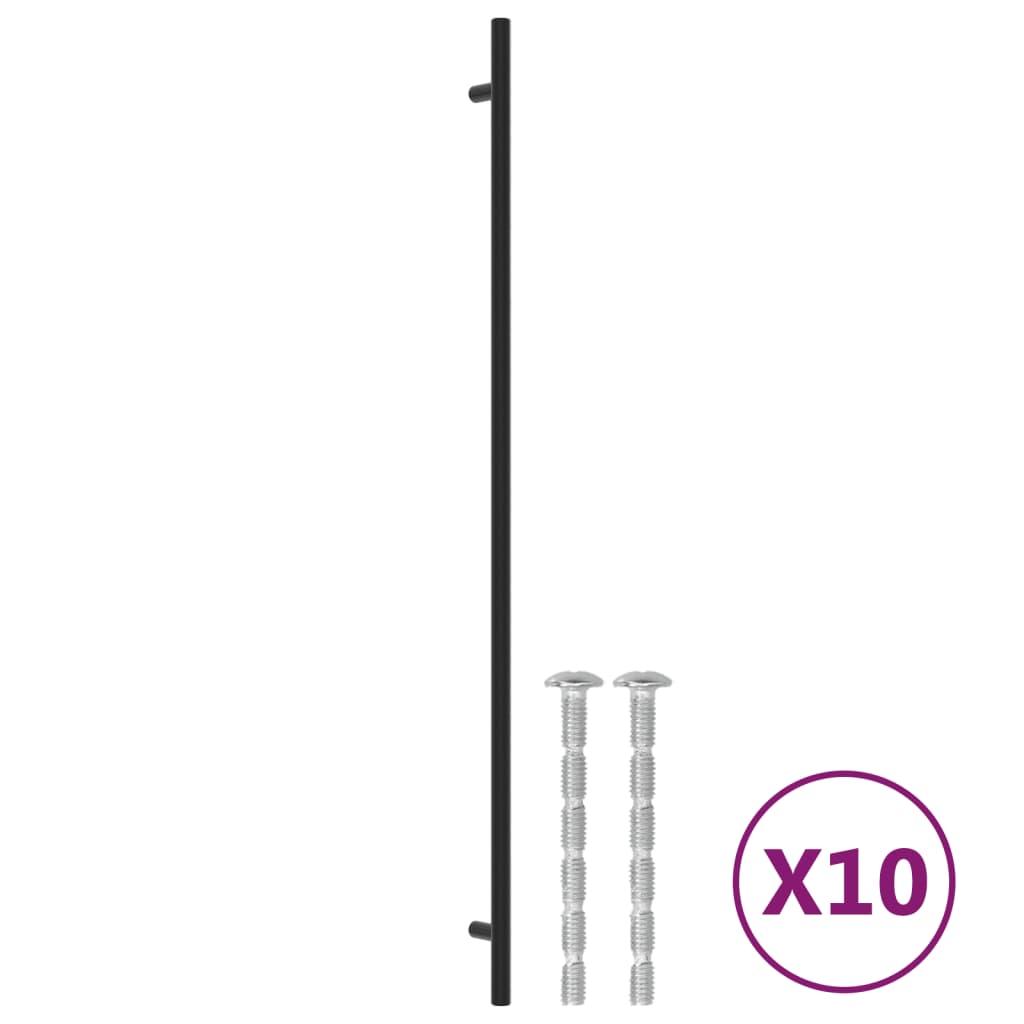 Vidaxl handles 10 st 480 mm stainless steel black