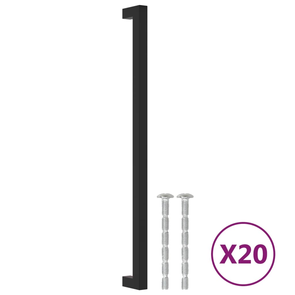 Vidaxl gestisce 20 St 320 mm in acciaio inossidabile nero