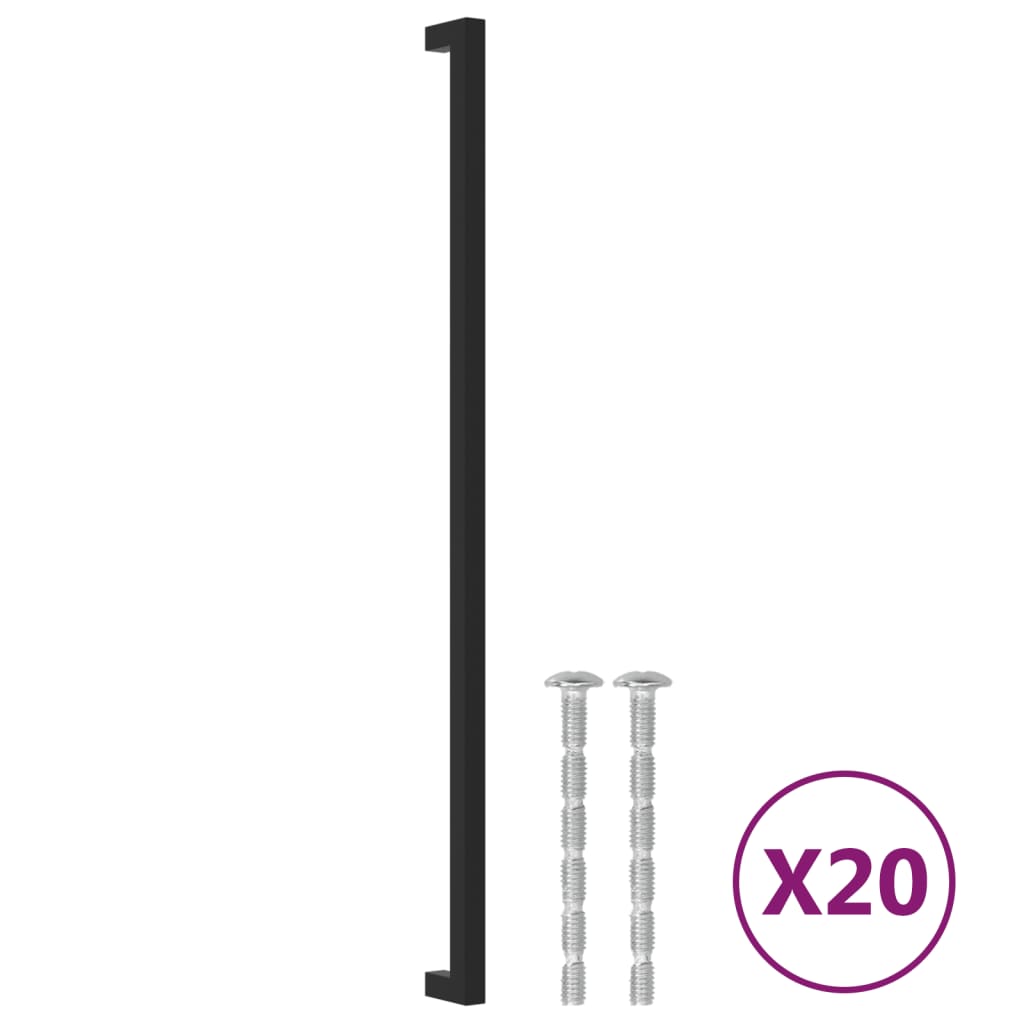 Vidaxl obsługuje 20 St 480 mm stal nierdzewna czarna