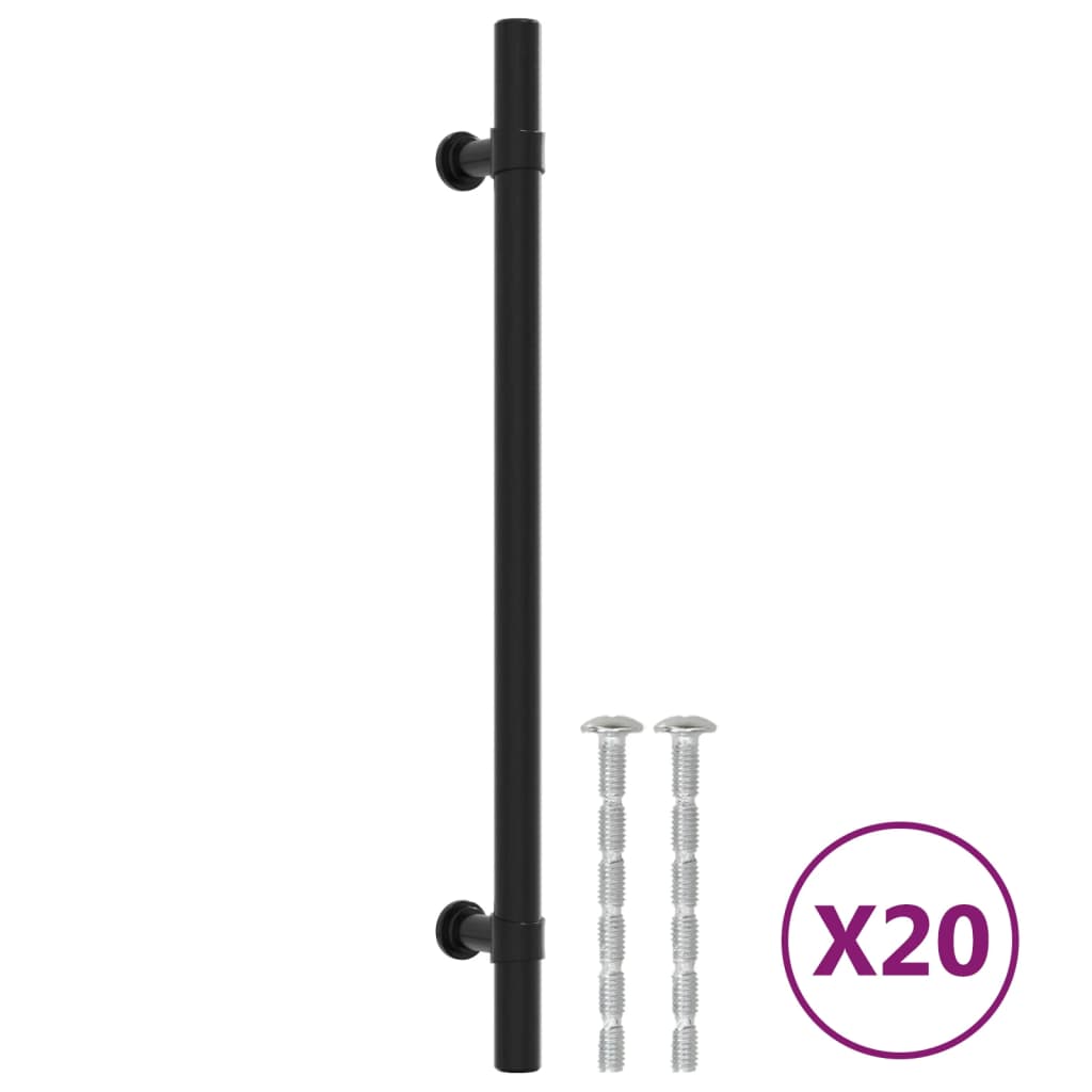 Vidaxl handles 20 st 192 mm stainless steel black