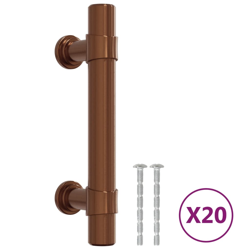 Vidaxl håndterer 20 st 64 mm rustfrit stål bronze farvet