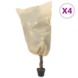 VIDAXL -växtskydd med dragstring 4 st 70 g m² 0,8x1,2 m